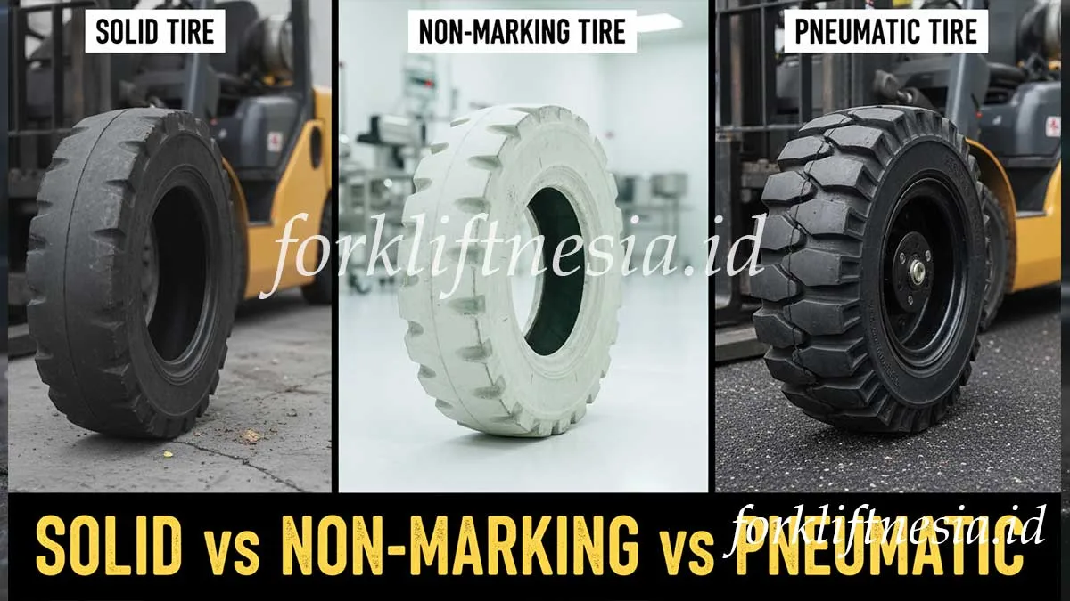 Ban Forklift Forklift: Solid, Pneumatic & Non-Marking