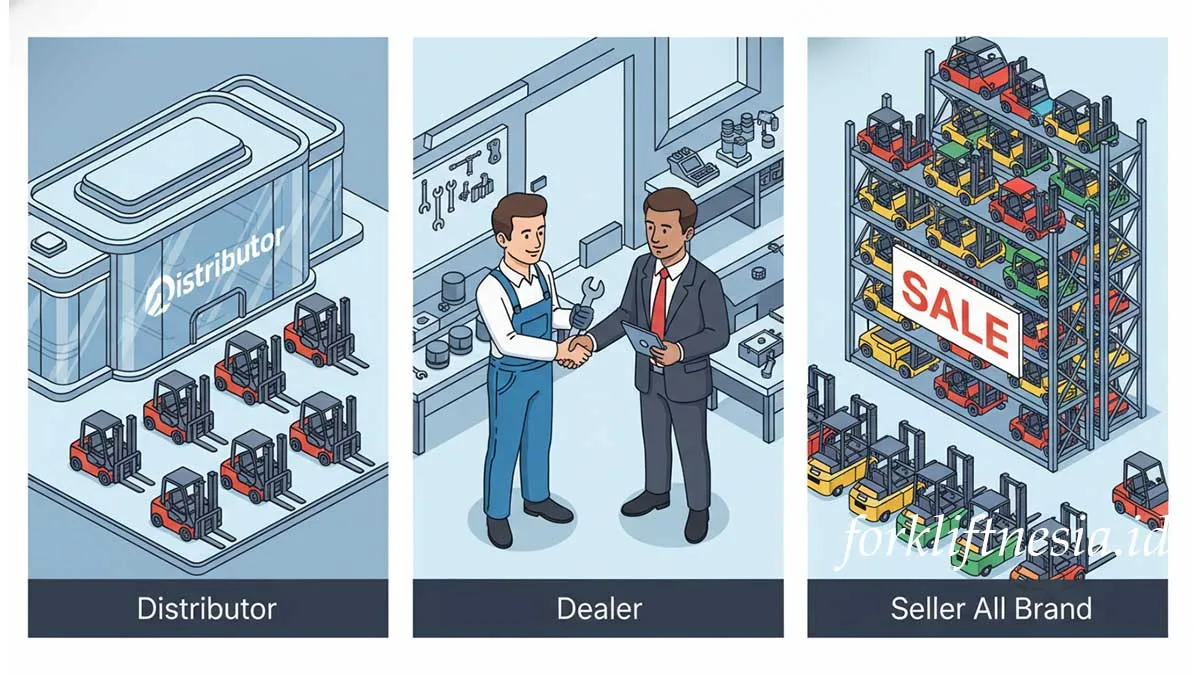 Mending Beli Forklift Di Distributor, Dealer atau Seller All Brand? Panduan Anti Boncos untuk Sobat ForkliftNesia