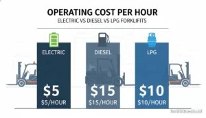 Perbandingan Biaya per Jam: Forklift Listrik vs Diesel vs LPG