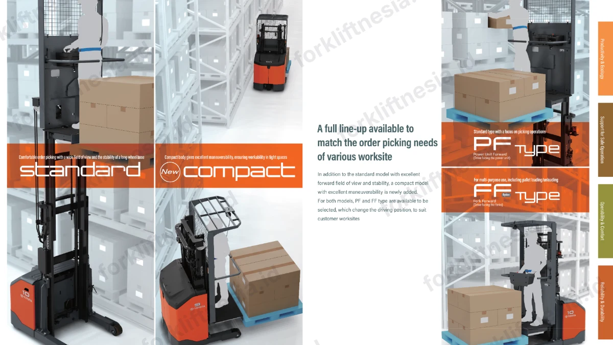 Toyota 8FBP Series Order Picker 0.7-1.5 Ton